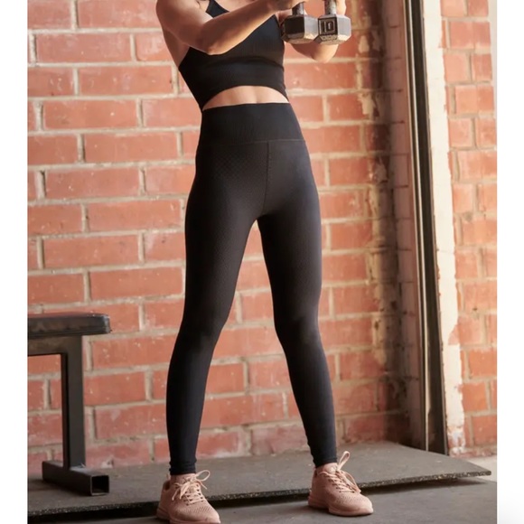 Free People Movement Black Free Throw High Waist Active Athleisure Leggings sz L